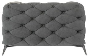 Fotoliu gri cu tapițerie din catifea Chelsea – Ropez