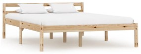 Cadru de pat, 140 x 200 cm, lemn masiv de pin Maro deschis, 140 x 200 cm