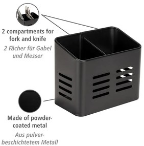 Set de suporturi pentru tacâmuri și șervetele 2 buc. din metal Black Outdoor Kitchen Baco – Wenko