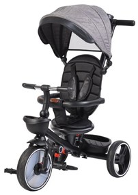 Tricicleta pliabila cu copertina NOVOKIDS™ Classico Trike , Pedale si maner pentru parinti, Scaun reversibil cu rotire 360 grade , Functie Free