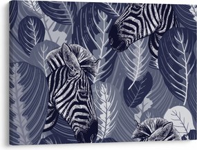 Tablou - Zebre albastre (70x50 cm)