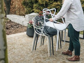 Set 4 bucati scaune din plastic KATO, teracota