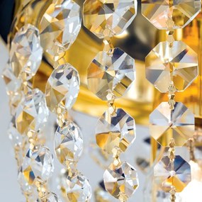Plafoniera cristal Asfour design elegant lux PLAFOND D-26cm aurie