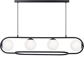Kaja Finestra lampă suspendată 4x40 W alb-negru K-4962