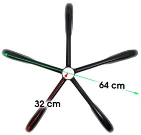 Baza stea metalica KD neagra rezistenta pana la 120 kg