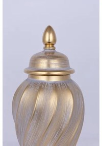 Vază ceramică 41x20 cm auriu/gri