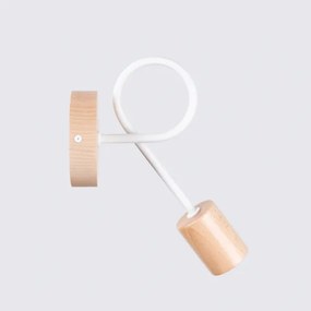 Lampă de perete Sollux SL.1473 EMBER 1xE27/15W/230V alb/bej/fag