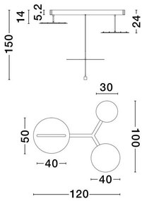 Lustra LED design modern DIONA, 3000K
