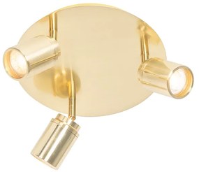 Spotlight modern pentru baie din alamă cu 3 lumini IP44 - Ducha