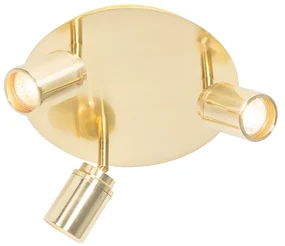 Spotlight modern pentru baie din alamă cu 3 lumini IP44 - Ducha