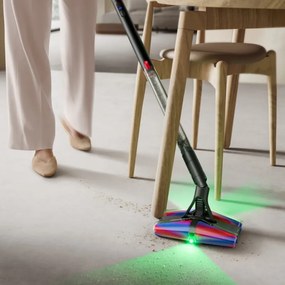 Aspirator vertical Dyson PencilVac Fluffycones 492689-01, 55 AW, 30 min, 80 ml, 140000 Hyperdymium™, design ultra-subțire, iluminare LED, negru