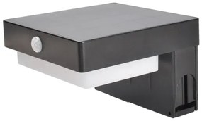Lampă LED solară cu senzor Solight WO7202 PALERMO LED/5W/2000mAh IP54 negru