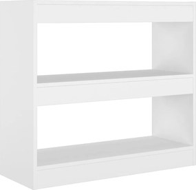 vidaXL Bibliotecă/Separator cameră, alb, 80x30x72 cm