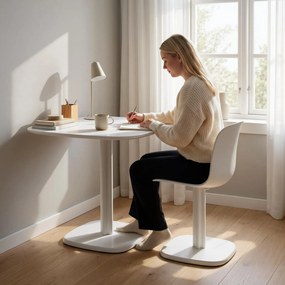 HOMCOM Masă de dining pentru 4 persoane masă de bucătărie pătrată stil modern cu blat aspect lemn, 70 x 70 cm, alb | Aosom Romania