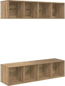 vidaXL Set comodă TV 2 pcs Stejar Artizanal 37 x 37 x 142,5 cm