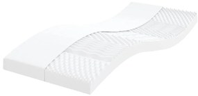 vidaXL Saltea din spumă de copii, alb 80x160 cm 7 zone duritate 20 ILD