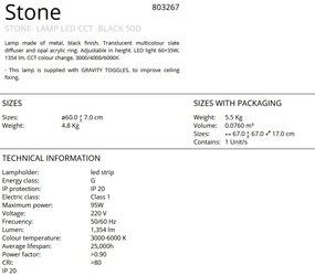 Lustra LED suspendata Stone D50