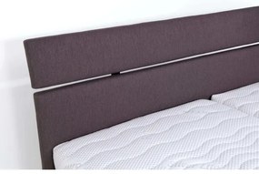 Pat tapițat ALIS 180 x 200 cm, cu saltea și spațiu de depozitare, maro