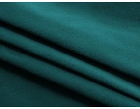 Pat matrimonial turcoaz tapițat cu spațiu de depozitare cu somieră 180x200 cm Kiana – Makamii