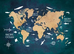 Ilustrație World map 3, Justyna Jaszke