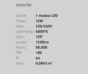 Aplica de perete LED pentru oglinda baie IP44 Ring 4000K