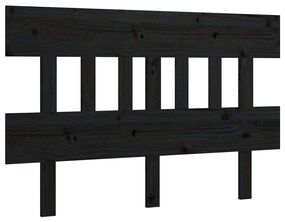 819134 vidaXL Tăblie de pat, negru, 163,5x3x81 cm, lemn masiv de pin