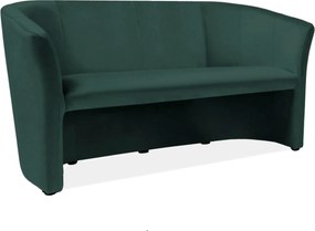 Canapea TM-3, stofa catifelata verde - Bluvel 78, 160x60x76 cm