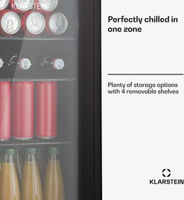 Klarstein Beercave 115 Frigider 115 ltr 4 rafturi Ușă de sticlă triplu izolată Touch