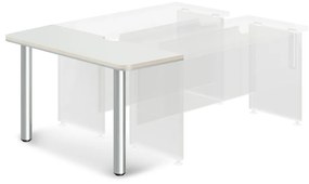 Element de finisare TopOffice Premium 140 x 50 cm, salcâm deschis / alb