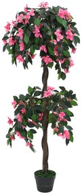 vidaXL Plantă artificială Rododendron cu ghiveci, 155 cm, verde și roz