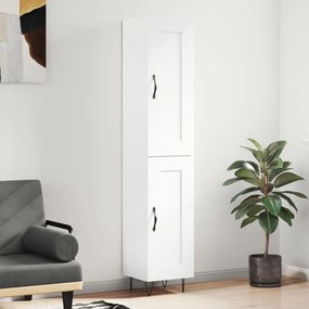 vidaXL Dulap înalt, alb extralucios, 34,5x34x180 cm, lemn prelucrat