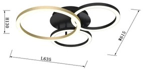 Lustră LED dimabilă aplicată Wofi 9042-304 BAYEUX LED/51W/230V