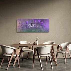 Tablou - fluture în lavandă (120x50 cm)