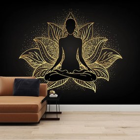 Fototapet - Siluetă într-o floare de lotus (147x102 cm)