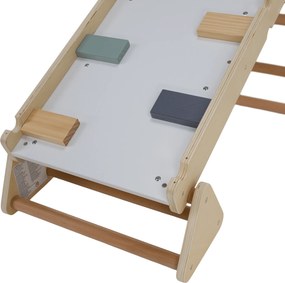 Montessori Triunghiul Pikler 3în1, natural/mix de culori, OPRIN