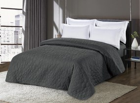 Cuvertura de pat gri închis cu model STONE 220x240 cm