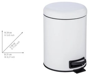 WENKO 24678100 - Coș LEMAN 21 x 24 cm alb/negru