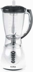 Blender FLORIA ZLN3081 ALB, Putere 300W, capacitate 1.5L, 3 viteze, Functie pulss, vas de plastic