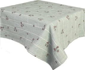 Față de masă din bumbac organic cu imprimeu floral, verde, 140 x 240 cm, „Tilda Jardin"
