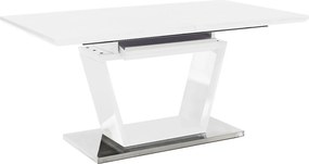 Masa extensibila PERAK, alb/crom, 160/220x90x76 cm