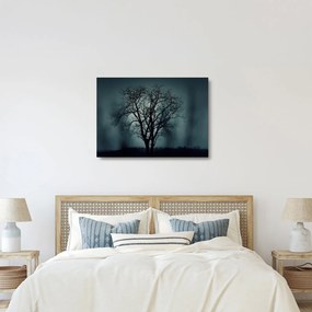 Tablou pe sticlă copaci în eclipsă (70x50 cm)