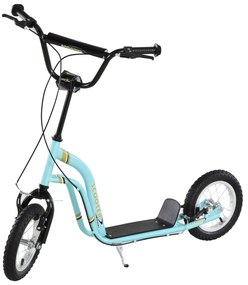 HOMCOM Trotinetă pentru copii 5-12 ani 2 roți, patinetă pentru copii cu înălțime reglabilă 120 x 58 x 85-95 cm bleu | Aosom Romania