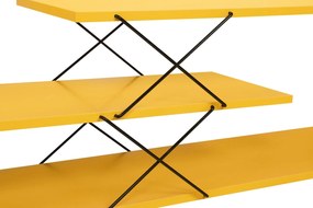 COMODA TV Zigzag, Alb - Gri - Galben - Stejar - Maro, 120 x 40 x 30 cm