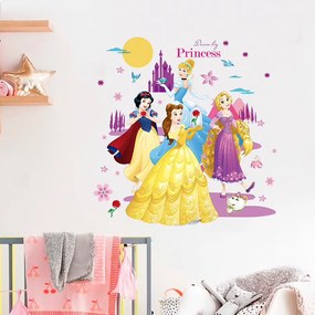 Autocolant de perete "Prinţesele Disney 3" 45x60cm