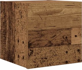 vidaXL Dulap TV montaj pe perete, lemn vechi, 30,5x30x30 cm