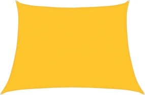 vidaXL Pânză parasolar, galben, 4/5x3 m, HDPE, 160 g/m², trapez