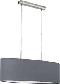 Eglo 55276 - Lampă suspendată pe cablu PASTERI 2xE27/60W/230V gri