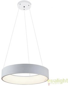 Lustra, Pendul LED design modern, finisaj alb mat, diametru 60cm, Adeline 2510 RX