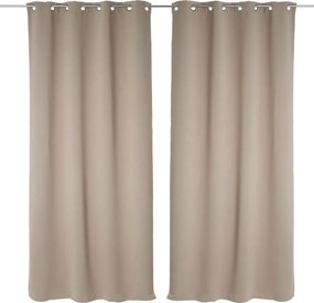 Set 2 draperii cu inele 135 x 240 cm
