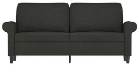 Canapea cu 2 locuri, negru, 140 cm, material textil Negru, 172 x 77 x 80 cm